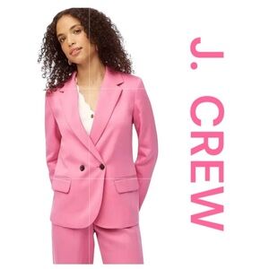 J. CREW Pink Double Breasted Blazer, Size 8.